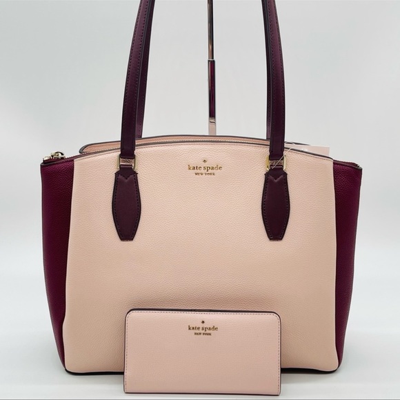 Kate Spade Large Triple Compartment Tote Bag & Darcy Slim Bifold Wallet - Picture 2 of 15